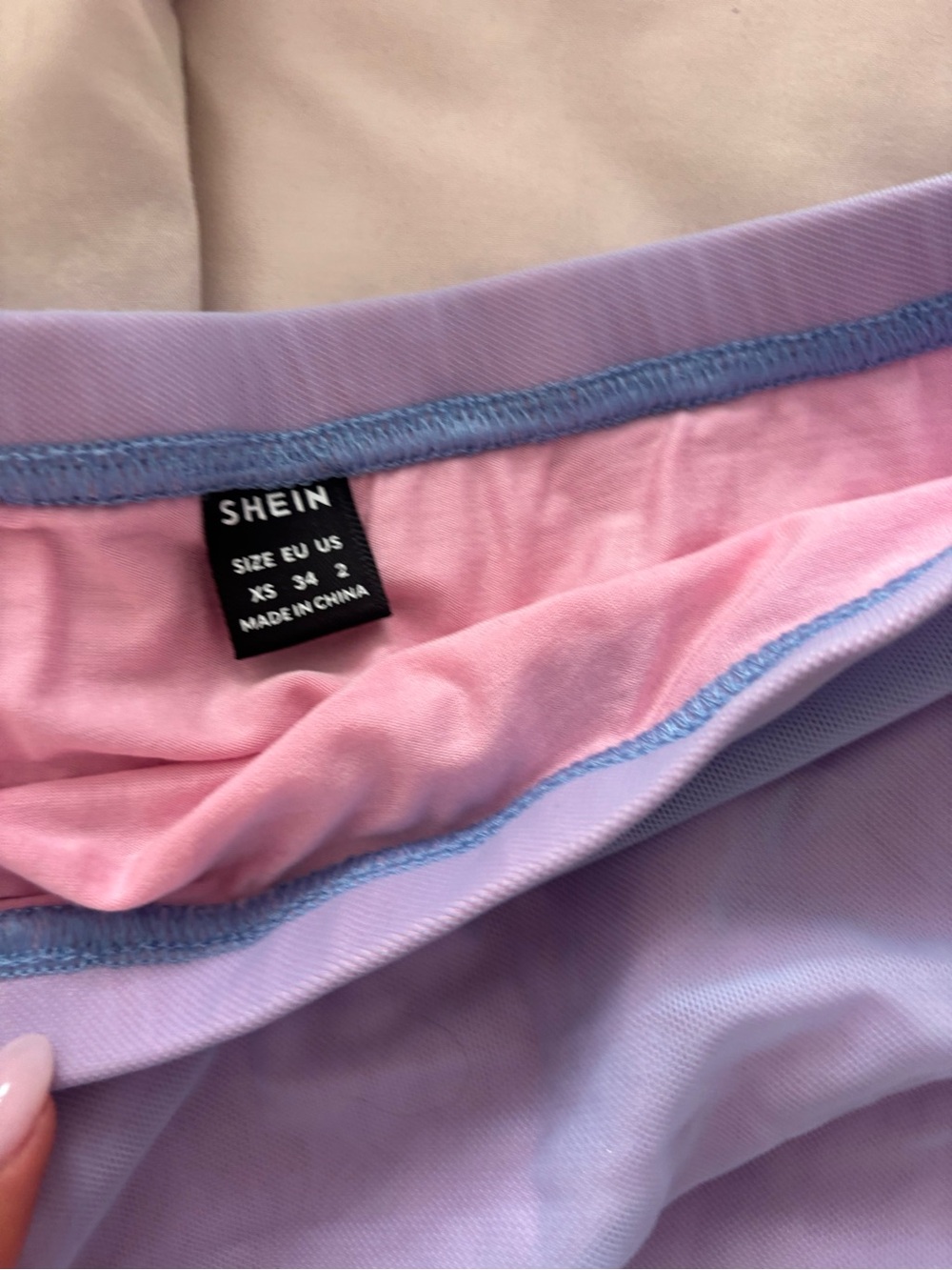 Purple Ruched Mini Skirt - Picture 2 of 2